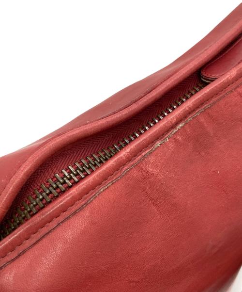 COACH（コーチ）COACH (コーチ) レザーショルダーバッグ レッドの古着・服飾アイテム