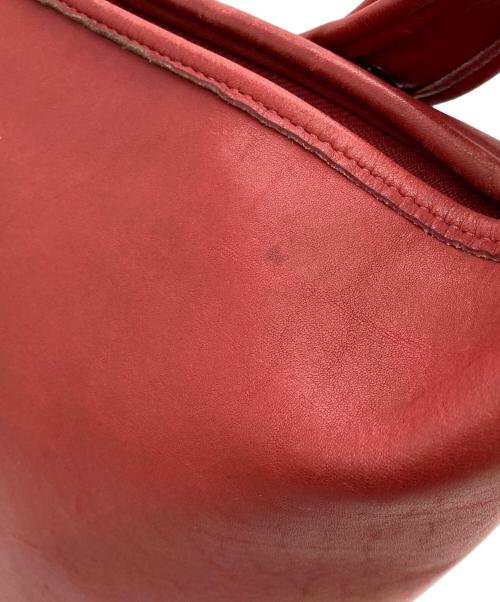 COACH（コーチ）COACH (コーチ) レザーショルダーバッグ レッドの古着・服飾アイテム