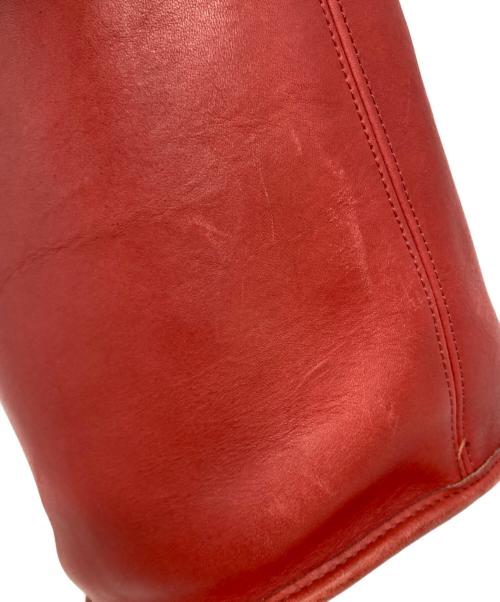 COACH（コーチ）COACH (コーチ) レザーショルダーバッグ レッドの古着・服飾アイテム