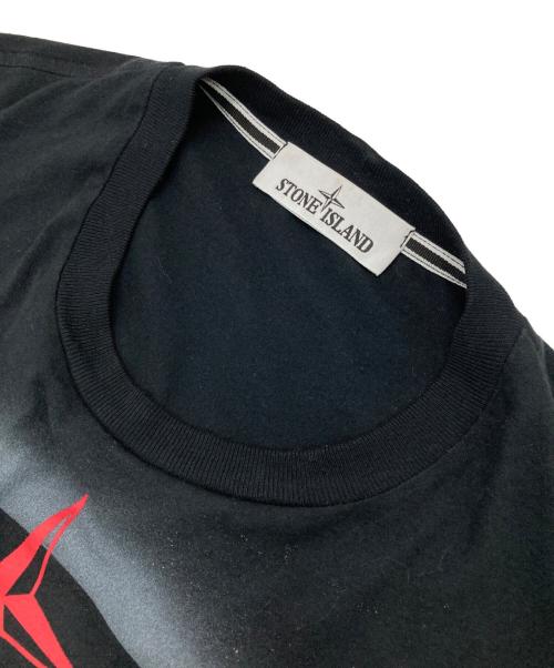 STONE ISLAND（ストーンアイランド）STONE ISLAND (ストーンアイランド) Solar EclipseコットンジャージーTシャツ ブラック サイズ:Sの古着・服飾アイテム