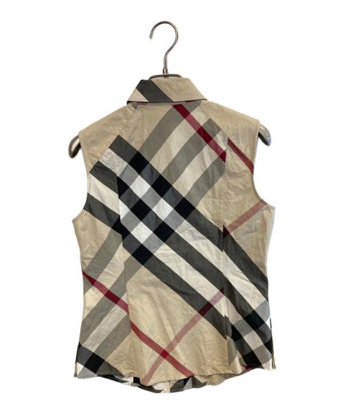 BURBERRY LONDON（バーバリーロンドン）BURBERRY LONDON (バーバリーロンドン) ノバチェックノースリーブシャツ ベージュ サイズ:38の古着・服飾アイテム