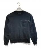 DIESEL Black Goldディーゼル ブラック ゴールド）の古着「ポケットスウェット」｜ブラック