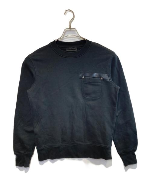 DIESEL Black Gold（ディーゼル ブラック ゴールド）DIESEL Black Gold (ディーゼル ブラック ゴールド) ポケットスウェット ブラック サイズ:Lの古着・服飾アイテム