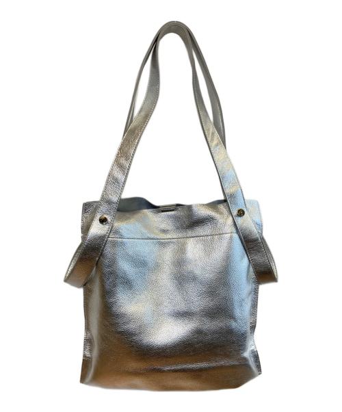 Beaure（ビュレ）Beaure (ビュレ) カウレザー 2way トートバッグ シルバー シルバーの古着・服飾アイテム