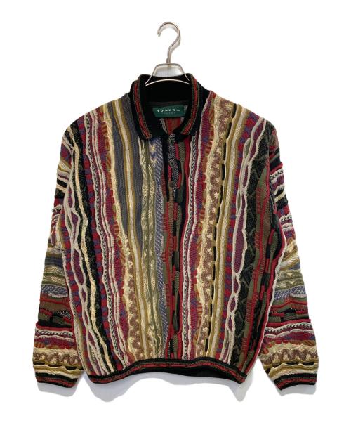 TUNDRA（ツンドラ）TUNDRA (ツンドラ) ［古着］3Dニット レッド×ベージュ サイズ:Lの古着・服飾アイテム