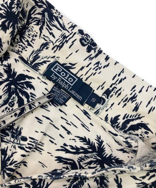 POLO RALPH LAUREN（ポロ・ラルフローレン）POLO RALPH LAUREN (ポロ・ラルフローレン) ［古着］アロハポロシャツ ネイビー×ホワイト サイズ:Sの古着・服飾アイテム