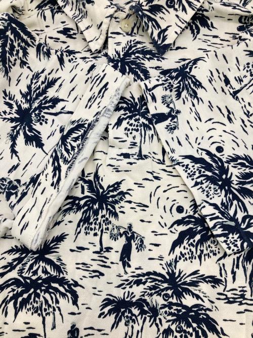 POLO RALPH LAUREN（ポロ・ラルフローレン）POLO RALPH LAUREN (ポロ・ラルフローレン) ［古着］アロハポロシャツ ネイビー×ホワイト サイズ:Sの古着・服飾アイテム