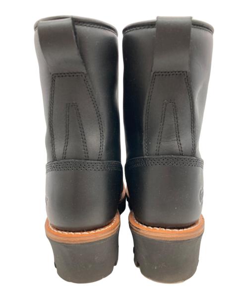 CHIPPEWA（チペワ）CHIPPEWA (チペワ) スチールトゥロガーブーツ6/MYF ブラック サイズ:7 1/2Mの古着・服飾アイテム
