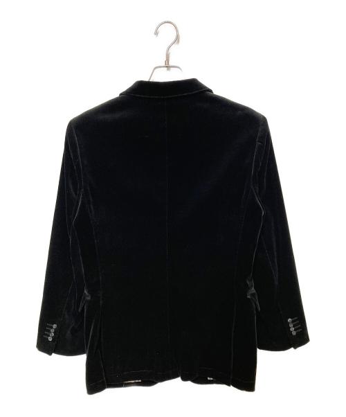 BURBERRY BLACK LABEL（バーバリーブラックレーベル）BURBERRY BLACK LABEL (バーバリーブラックレーベル) ベルベットシングルブレストジャケット ブラック サイズ:Ｓの古着・服飾アイテム