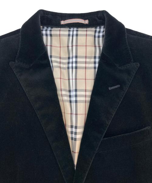 BURBERRY BLACK LABEL（バーバリーブラックレーベル）BURBERRY BLACK LABEL (バーバリーブラックレーベル) ベルベットシングルブレストジャケット ブラック サイズ:Ｓの古着・服飾アイテム