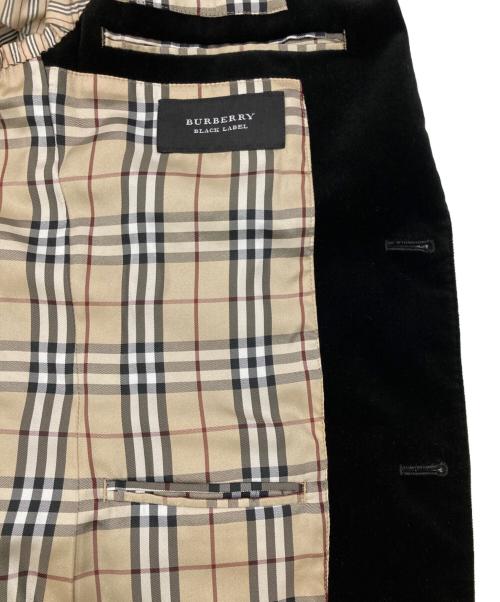 BURBERRY BLACK LABEL（バーバリーブラックレーベル）BURBERRY BLACK LABEL (バーバリーブラックレーベル) ベルベットシングルブレストジャケット ブラック サイズ:Ｓの古着・服飾アイテム