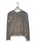 Drawing Numbersドローイングナンバーズ）の古着「メッシュベロアロングスリーブカットソー」｜グレー