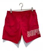 SUPREMEシュプリーム）の古着「Logo Applique Water Short」｜レッド