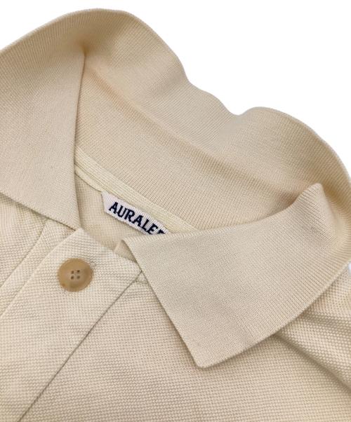 AURALEE（オーラリー）AURALEE (オーラリー) SUPER FINE COTTON SALT SHRINK PIQUE BIG POLO イエロー サイズ:5の古着・服飾アイテム