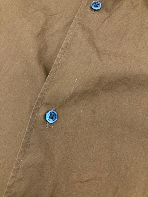 Graphpaper（グラフペーパー）Graphpaper (グラフペーパー) BROAD OVERSIZED L S BAND COLLAR SHIRT ブラウン サイズ:Freeの古着・服飾アイテム