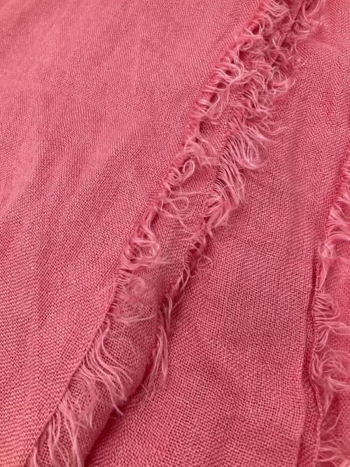 ASAUCE MELER（アソースメレ）ASAUCE MELER (アソースメレ) リネンストール ピンクの古着・服飾アイテム