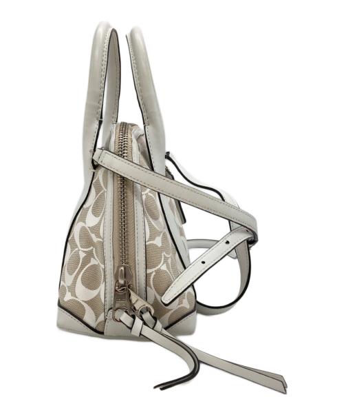 COACH（コーチ）COACH (コーチ) シグネチャーミニプレストン サッチェル ホワイトの古着・服飾アイテム