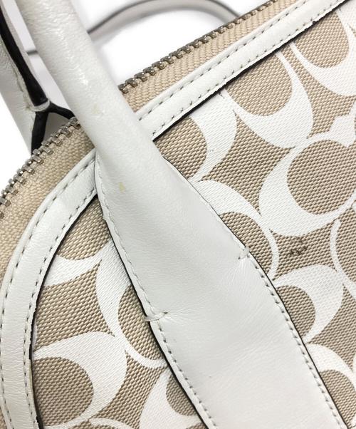 COACH（コーチ）COACH (コーチ) シグネチャーミニプレストン サッチェル ホワイトの古着・服飾アイテム