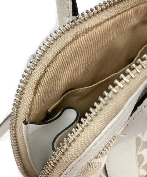 COACH（コーチ）COACH (コーチ) シグネチャーミニプレストン サッチェル ホワイトの古着・服飾アイテム