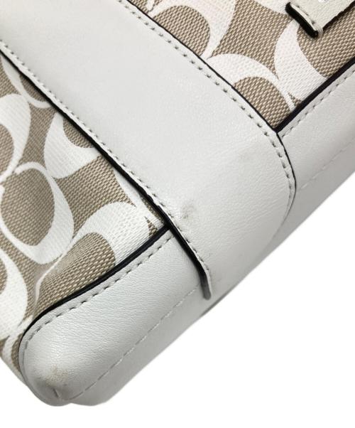 COACH（コーチ）COACH (コーチ) シグネチャーミニプレストン サッチェル ホワイトの古着・服飾アイテム