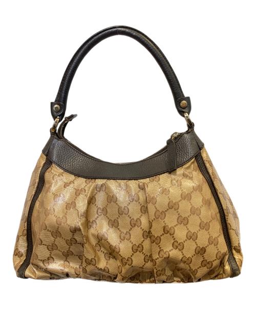 GUCCI（グッチ）GUCCI (グッチ) GGクリスタル アビー ワンショルダーバッグ ベージュの古着・服飾アイテム