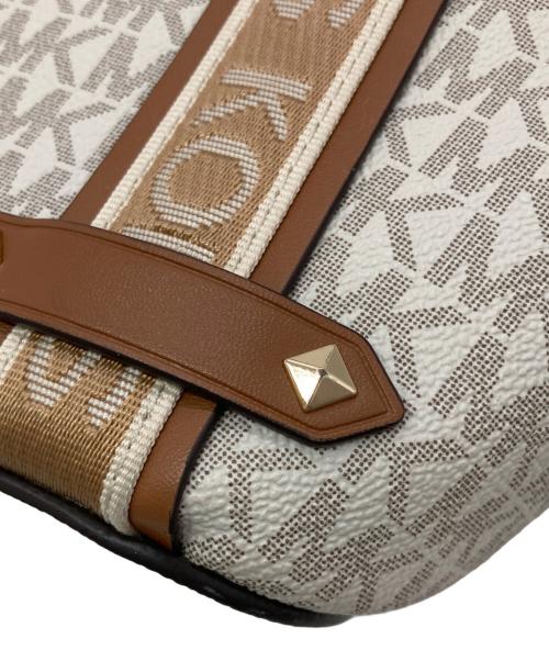 MICHAEL KORS（マイケル・コース）MICHAEL KORS (マイケル・コース) MAEVE SMALL ホワイト×ブラウンの古着・服飾アイテム