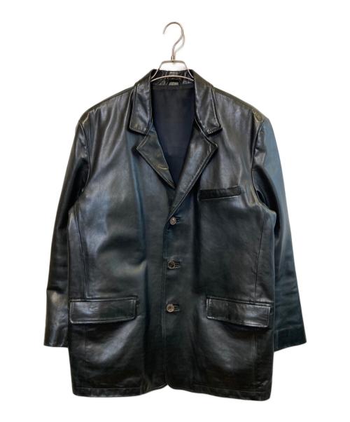 LANVIN STUDIO（ランバンスタジオ）LANVIN STUDIO (ランバンスタジオ) レザーカーコート ブラック サイズ:不明の古着・服飾アイテム
