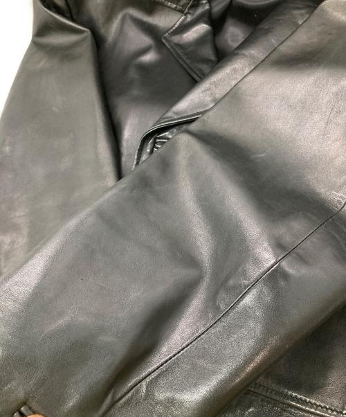 LANVIN STUDIO（ランバンスタジオ）LANVIN STUDIO (ランバンスタジオ) レザーカーコート ブラック サイズ:不明の古着・服飾アイテム
