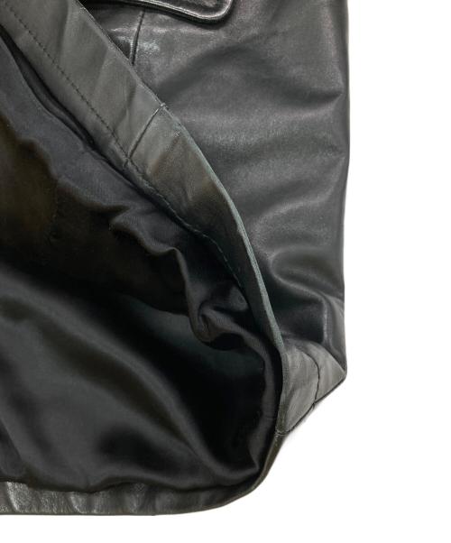 LANVIN STUDIO（ランバンスタジオ）LANVIN STUDIO (ランバンスタジオ) レザーカーコート ブラック サイズ:不明の古着・服飾アイテム