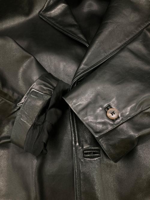 LANVIN STUDIO（ランバンスタジオ）LANVIN STUDIO (ランバンスタジオ) レザーカーコート ブラック サイズ:不明の古着・服飾アイテム