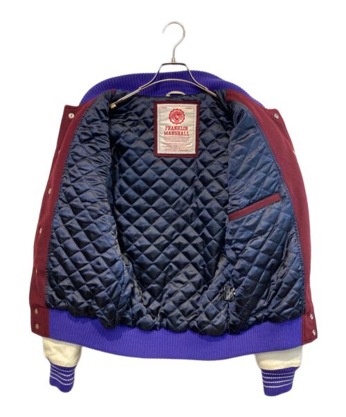 Franklin & Marshall（フランクリン＆マーシャル）Franklin & Marshall (フランクリン＆マーシャル) フルデコスタジアムジャケット レッド×ベージュ サイズ:Mの古着・服飾アイテム