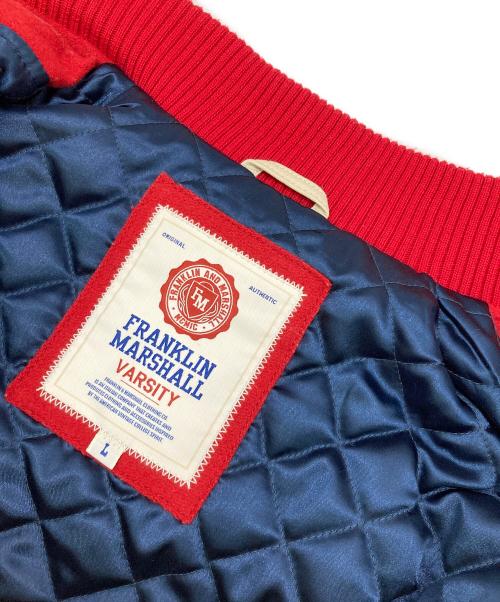 Franklin & Marshall（フランクリン＆マーシャル）Franklin & Marshall (フランクリン＆マーシャル) スタジャン レッド×ベージュ サイズ:Lの古着・服飾アイテム