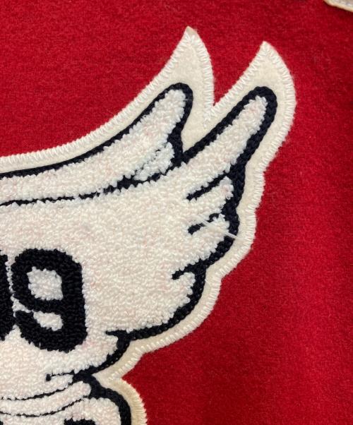 Franklin & Marshall（フランクリン＆マーシャル）Franklin & Marshall (フランクリン＆マーシャル) スタジャン レッド×ベージュ サイズ:Lの古着・服飾アイテム