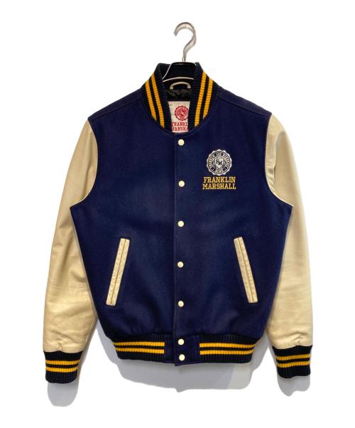 Franklin & Marshall（フランクリン＆マーシャル）Franklin & Marshall (フランクリン＆マーシャル) スタジャン ネイビー×ベージュ サイズ:Lの古着・服飾アイテム