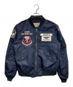 AVIREXアヴィレックス）の古着「L-2 U.S.A.F.A. PATCHED  フライトジャケット」｜ネイビー