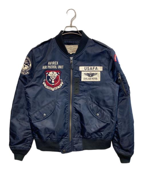AVIREX（アヴィレックス）AVIREX (アヴィレックス) L-2 U.S.A.F.A. PATCHED  フライトジャケット ネイビー サイズ:XLの古着・服飾アイテム