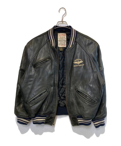 AVIREX（アヴィレックス）AVIREX (アヴィレックス) ［古着］レザーバーシティジャケット ブラック サイズ:Sの古着・服飾アイテム