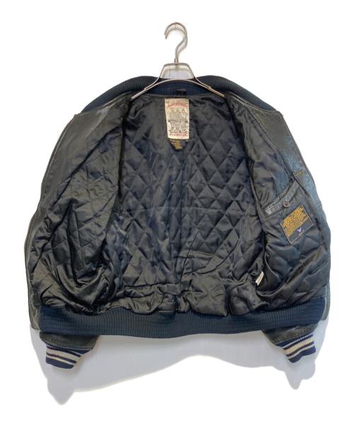 AVIREX（アヴィレックス）AVIREX (アヴィレックス) ［古着］レザーバーシティジャケット ブラック サイズ:Sの古着・服飾アイテム