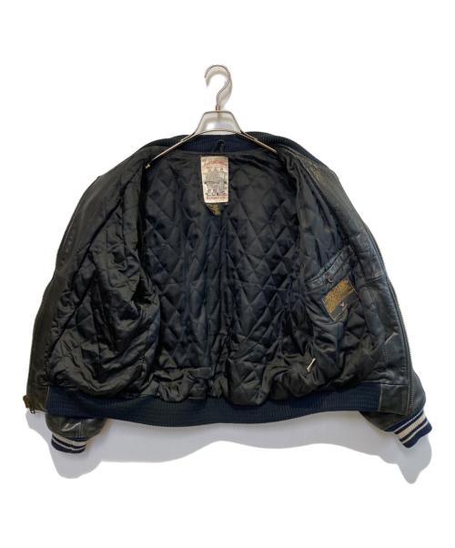 AVIREX（アヴィレックス）AVIREX (アヴィレックス) レザーバーシティジャケット ブラック サイズ:Sの古着・服飾アイテム