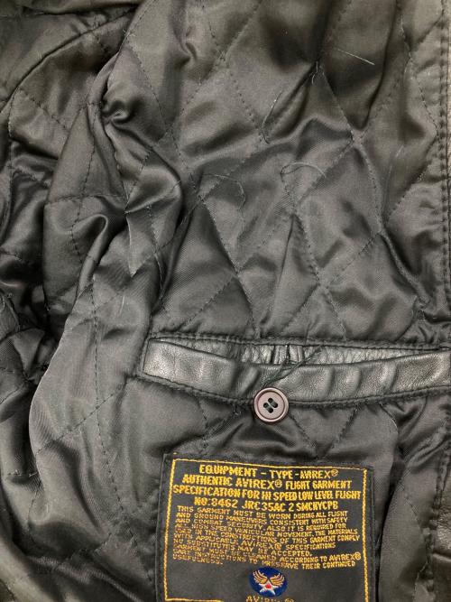 AVIREX（アヴィレックス）AVIREX (アヴィレックス) レザーバーシティジャケット ブラック サイズ:Sの古着・服飾アイテム