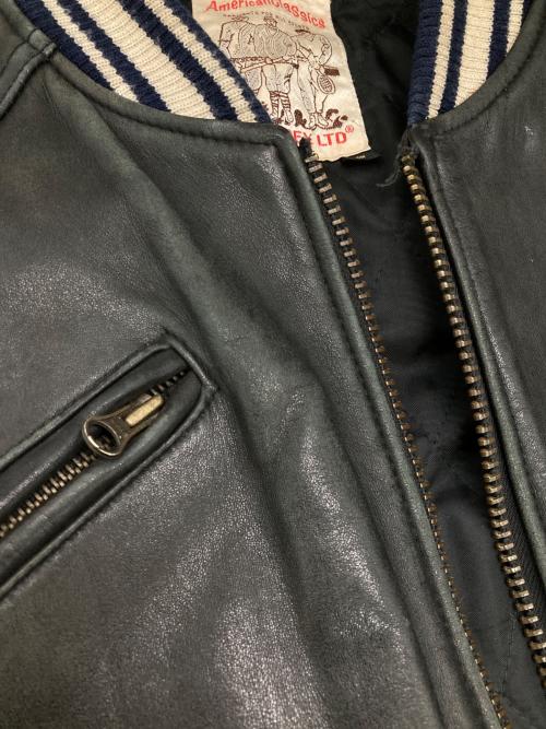 AVIREX（アヴィレックス）AVIREX (アヴィレックス) レザーバーシティジャケット ブラック サイズ:Sの古着・服飾アイテム