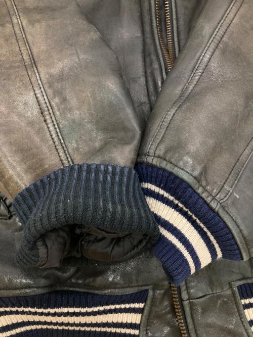 AVIREX（アヴィレックス）AVIREX (アヴィレックス) レザーバーシティジャケット ブラック サイズ:Sの古着・服飾アイテム