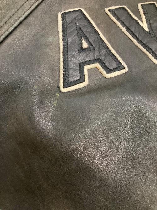 AVIREX（アヴィレックス）AVIREX (アヴィレックス) ［古着］レザーバーシティジャケット ブラック サイズ:Sの古着・服飾アイテム