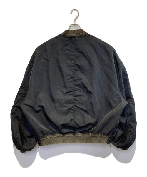MAISON SPECIAL（メゾンスペシャル）MAISON SPECIAL (メゾンスペシャル) Prime-Over Vintage Like Nylon MA-1 Bomber Jacket ブラック サイズ:02の古着・服飾アイテム