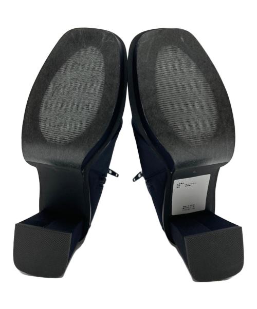 HARE（ハレ）HARE (ハレ) メタルチャイナパーツブーツ ネイビー サイズ:L（24.0〜24.5cm相当) 未使用品の古着・服飾アイテム