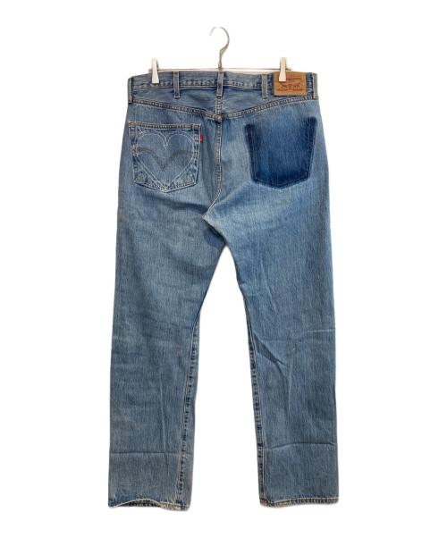 BASICK（ベイシックス）BASICK (ベイシックス) Heart Stitch Damage Denim インディゴ サイズ:Lの古着・服飾アイテム