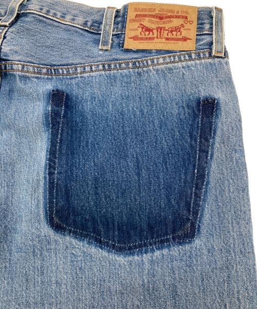 BASICK（ベイシックス）BASICK (ベイシックス) Heart Stitch Damage Denim インディゴ サイズ:Lの古着・服飾アイテム