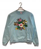 KENZOケンゾー）の古着「Bouquet Classic Crew Sweat」｜スカイブルー