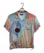 FUCKING AWESOMEファッキンオーサム）の古着「Blue Dog Club Shirt」｜ブルー×ピンク