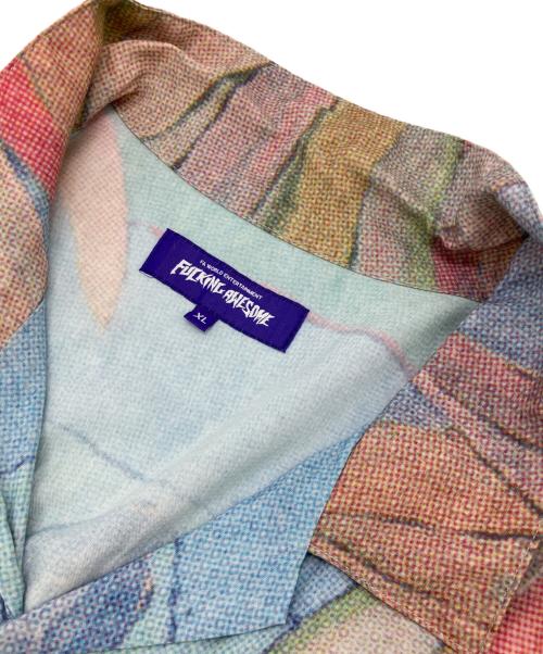 FUCKING AWESOME（ファッキンオーサム）FUCKING AWESOME (ファッキンオーサム) Blue Dog Club Shirt ブルー×ピンク サイズ:XLの古着・服飾アイテム